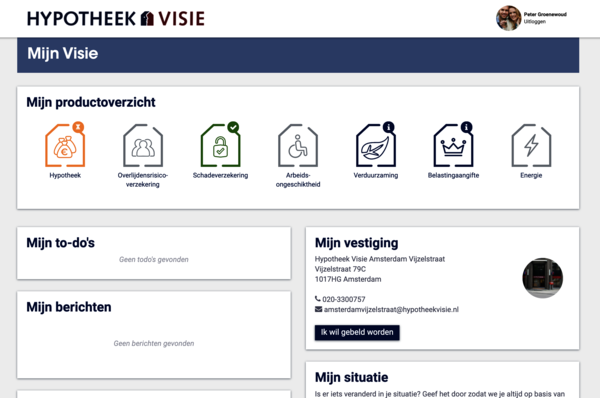 Portal voor financiele dienstverlening